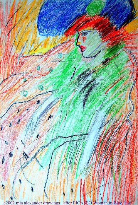 after Picasso Woman In Blue Hat by Mia Alexander after Picasso Woman In Blue Hat by Mia Alexander